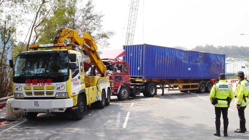 with heavy-duty reocvery booms, hydraulic cranes, towing winches and extendable underlifts
